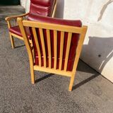 Paire de fauteuils cuir baumann