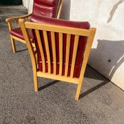 Pair of Baumann leather armchairs