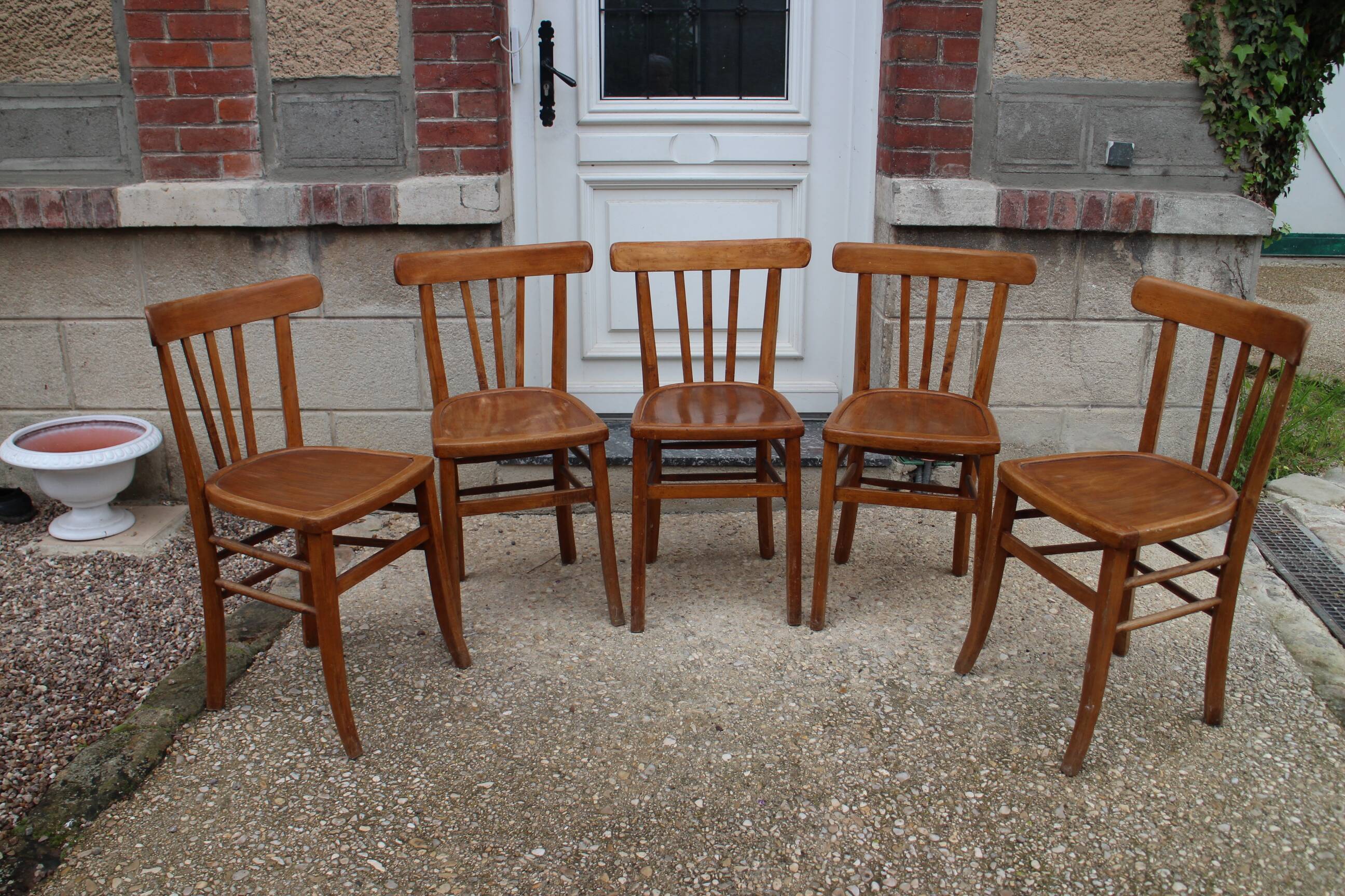 série de 5 chaises bistrot luterma