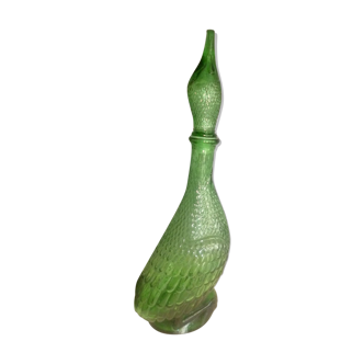 Empoli glass decanter made in 1960