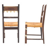 Set de 8 chaises paillées art déco 1940