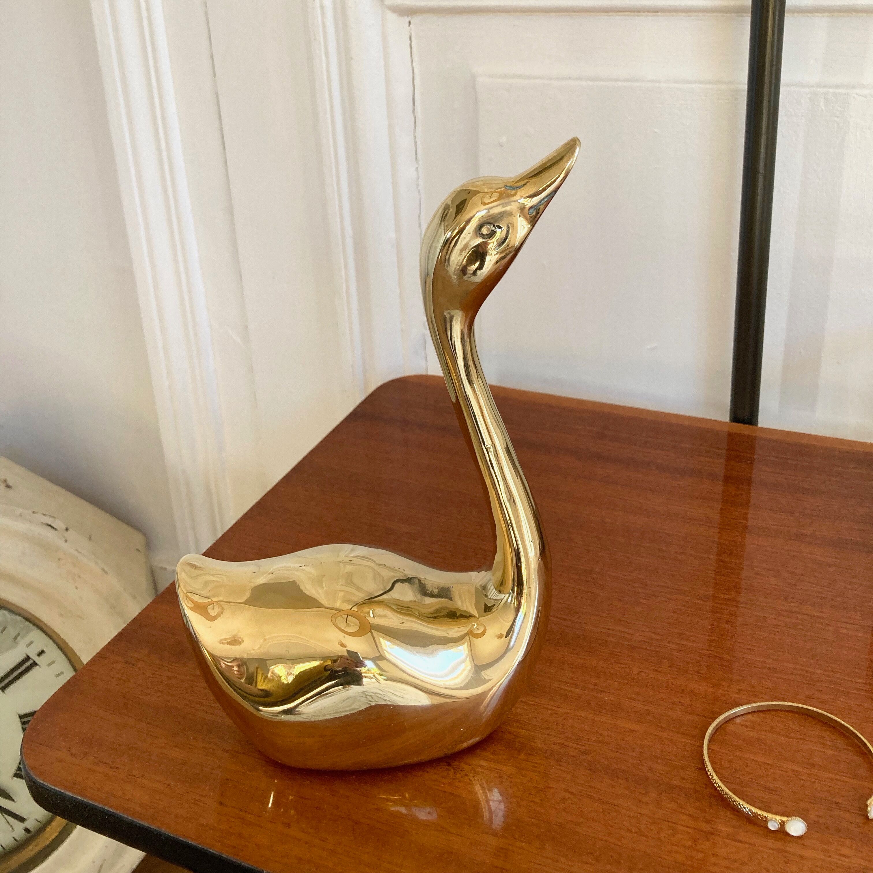 Brass swan 22 cm