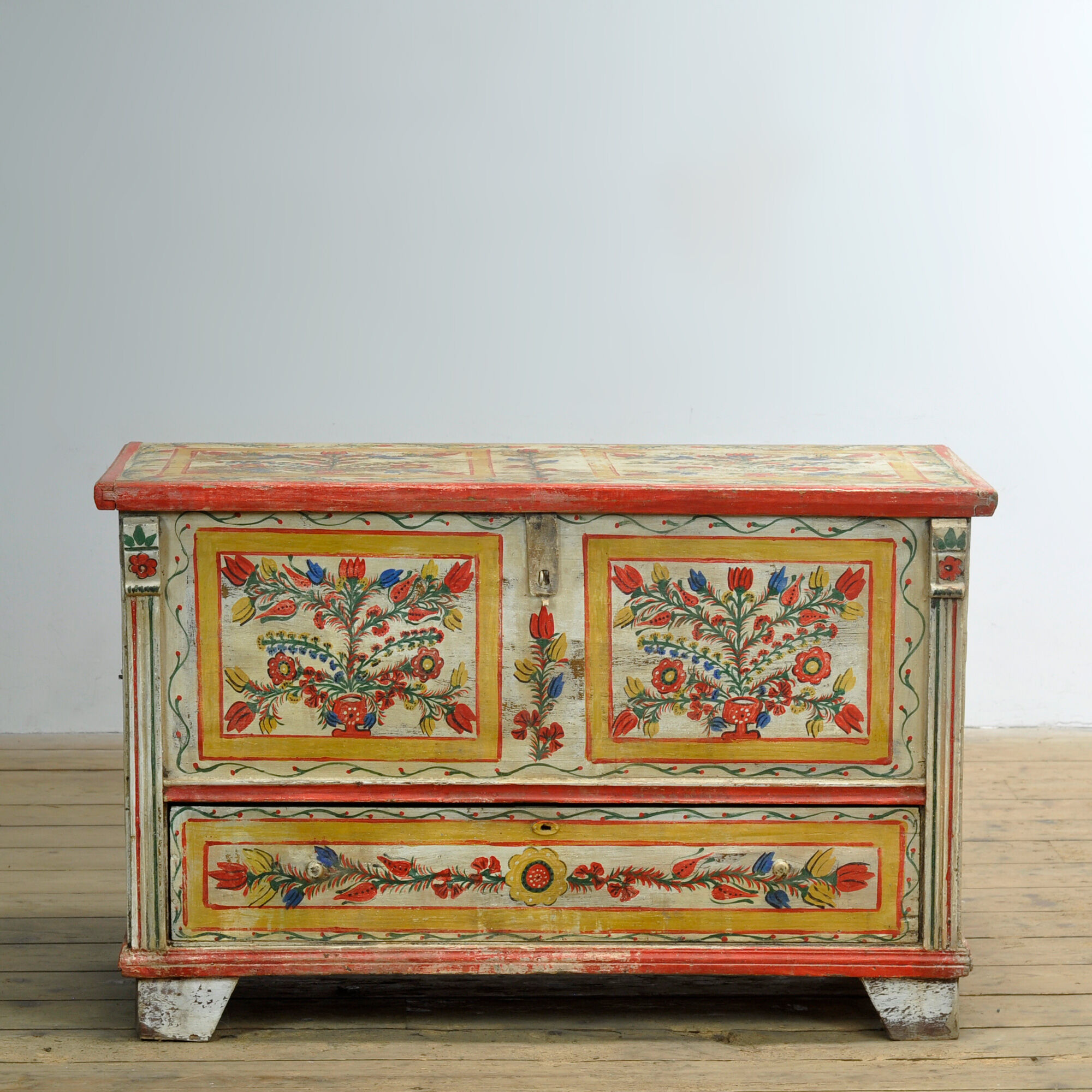 Folk Art Bridal Chest, circa 1950