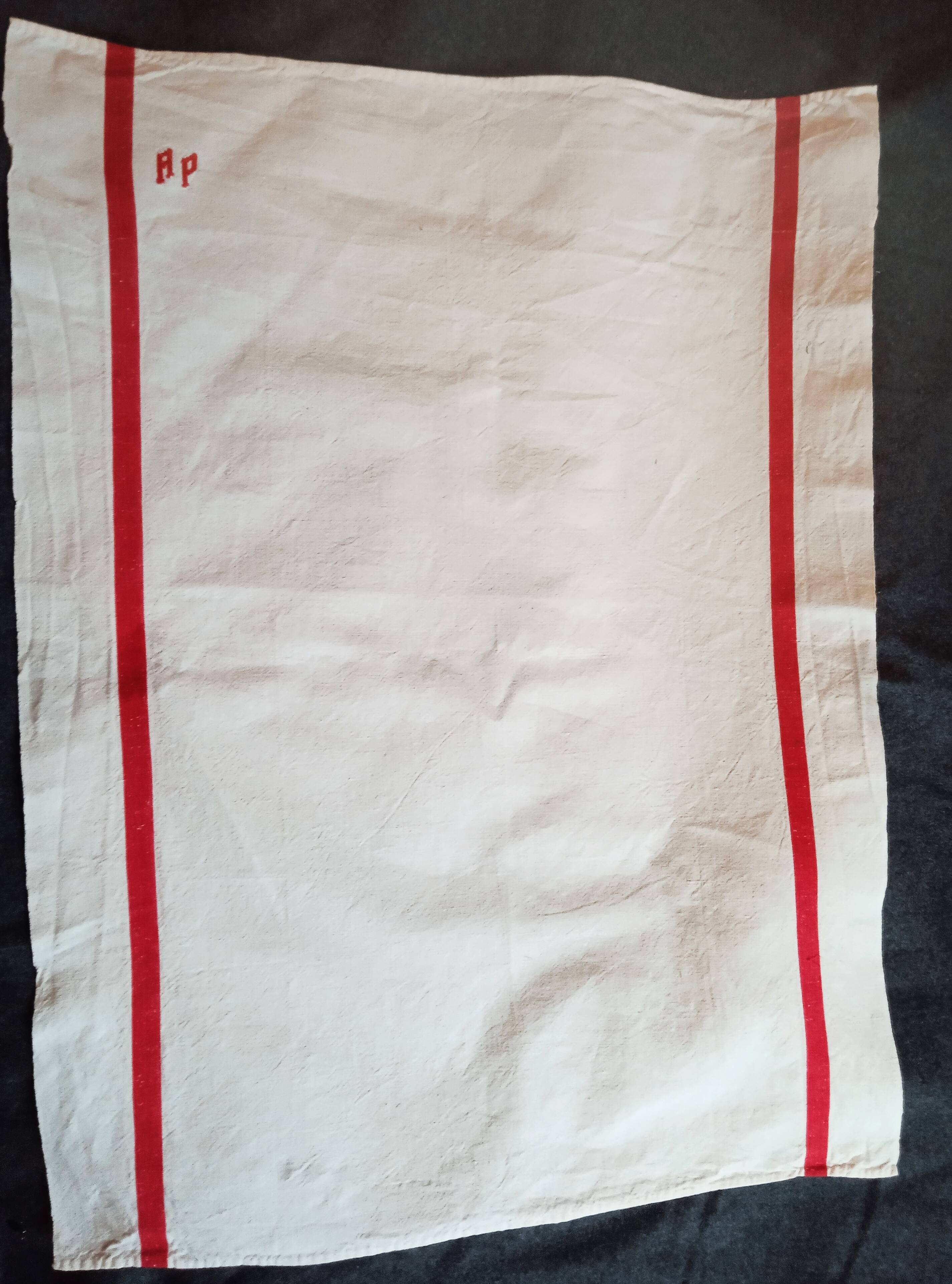 2 large old linen tea towels