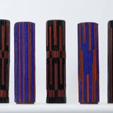 Mid Century Modern Pottery Mosaic Vases by Ritter, 1960s, Set of 5