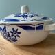 Gravy boat and tureen in half porcelain from Badonviller