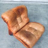 Mid-Century Modern Italian Leather Sectional Sofa by Ipe, Italy, 1970s, Set of 5