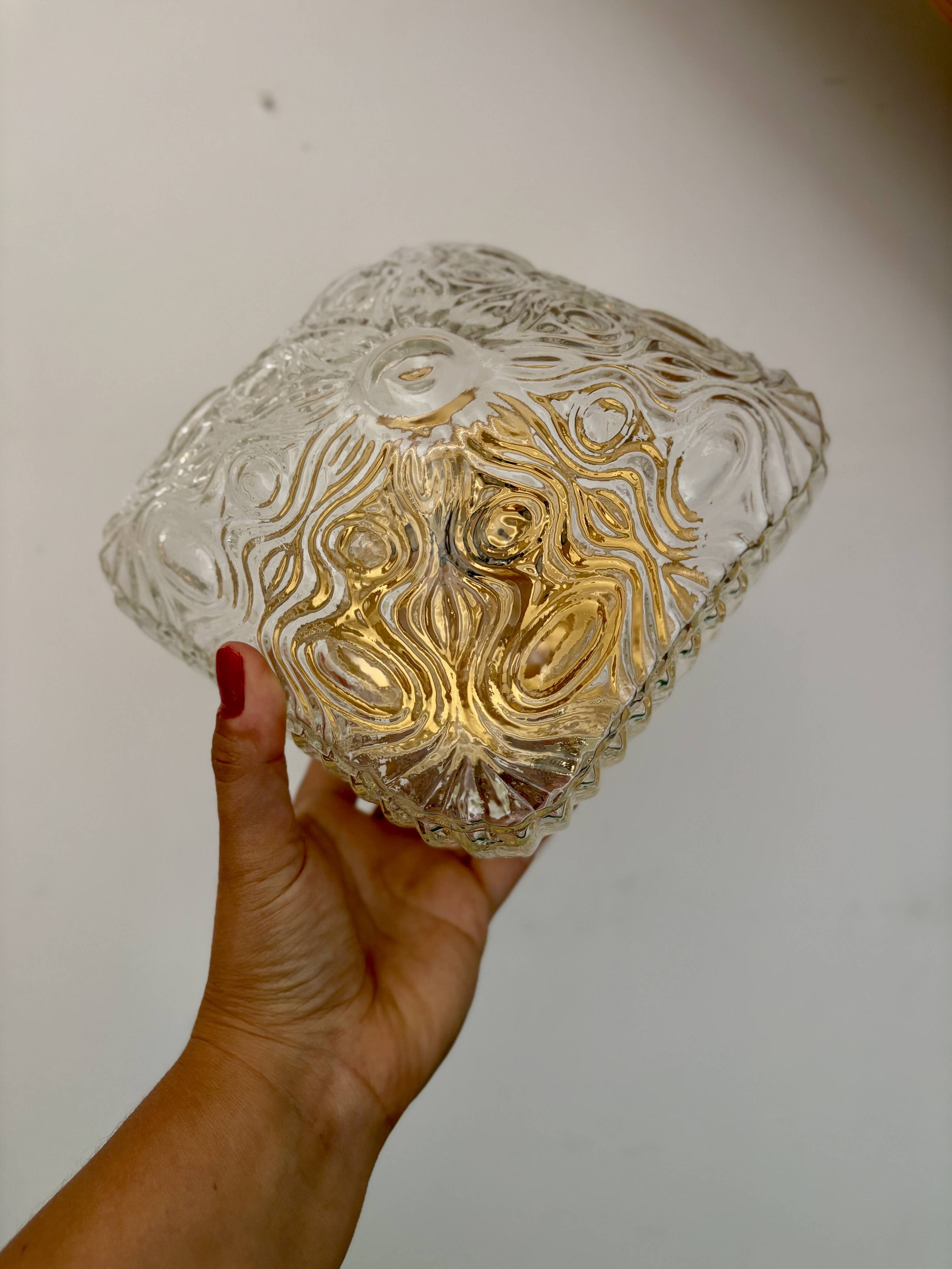 Vintage glass globe wall or ceiling light.