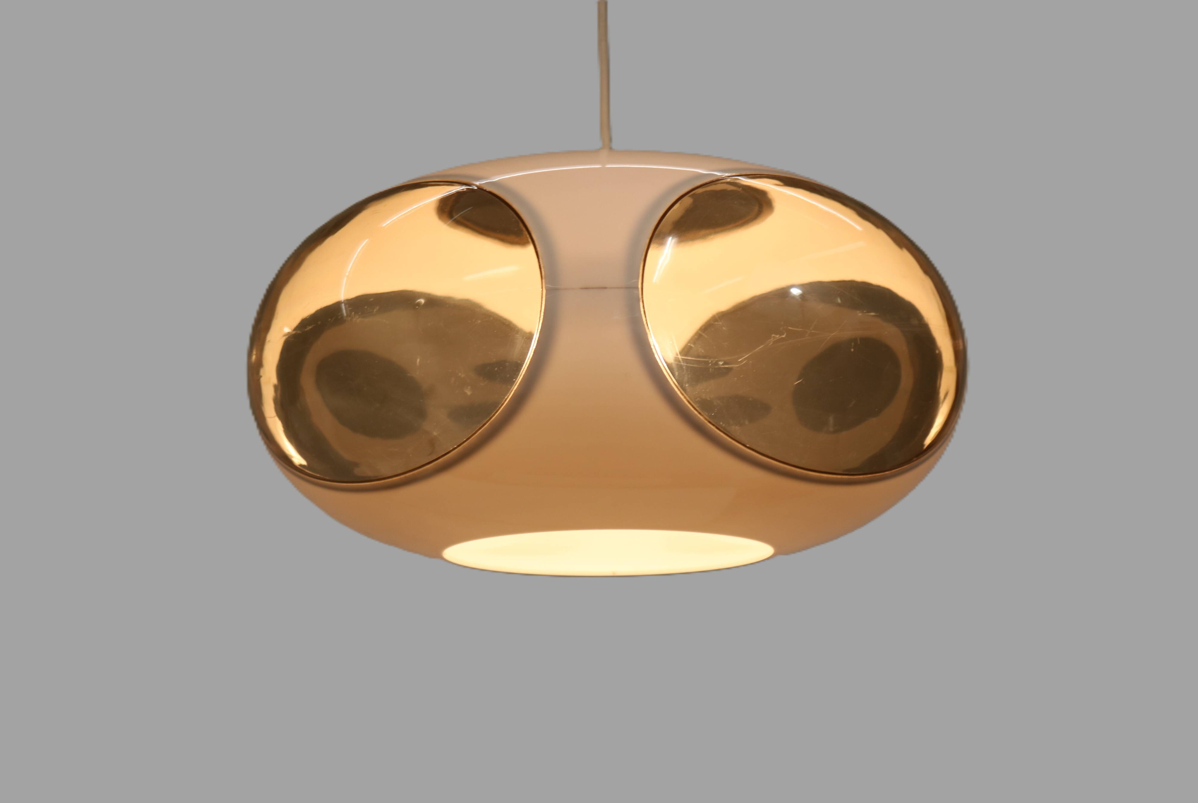 Space age bug eye UFO ceiling lamp *** Massive *** white model *** Belgium
