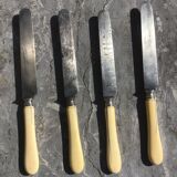 4 ivory handle knives 19 th