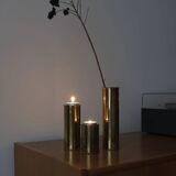 3 brutalist brass candle holders from Staffan Englesson AB | Sweden | 1970s