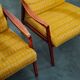 Pair of armchairs Jiri Jiroutek bouclette Yellow 1960