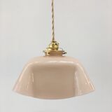 Vintage pendant lamp in pink opaline