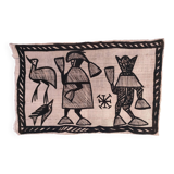 Vintage Korhogo Senoufo canvas tapestry L.103 cm