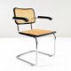 Set of Four Mid-Century Italian Modern Marcel Breuer B64 Cesca Chairs, 1970