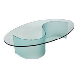 Italian Curved Glass Coffee Table, 1990s