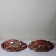 Pair of vintage wall sconces in faux red marble ceramic, 1990s.