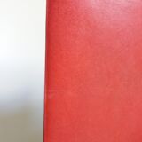 Baumann skai red imitation leather chairs from the 1950s