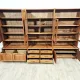 Multifunctional, modular shelving unit/wall system, teak, Denmark, 60s/70s