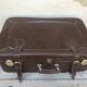 Old suitcase travel leather brown