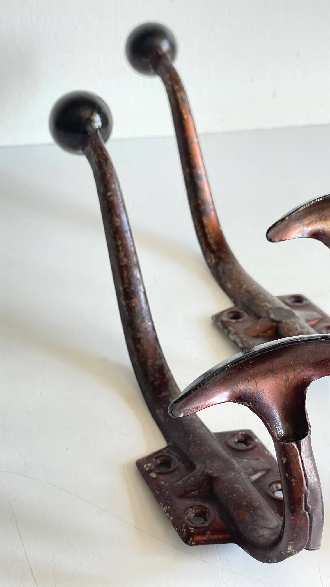 Pateres vintage metal patina