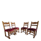 Set of 4 Louis XIII/Renaissance style chairs – solid carved oak