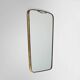 Wall mirror with brass frame, 1950s