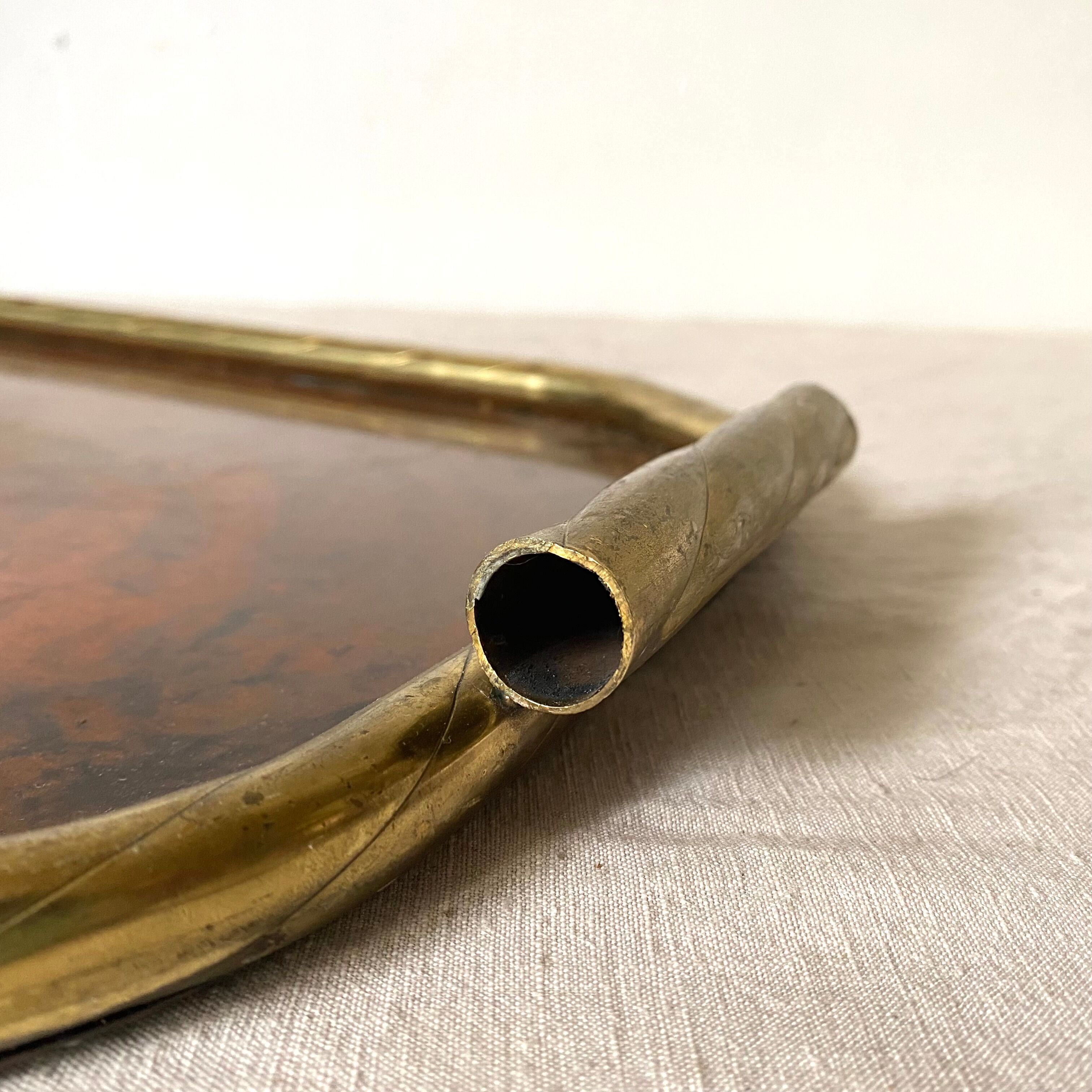 Old copper and brass top