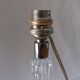 Foot lamp twisted in crystal or glass