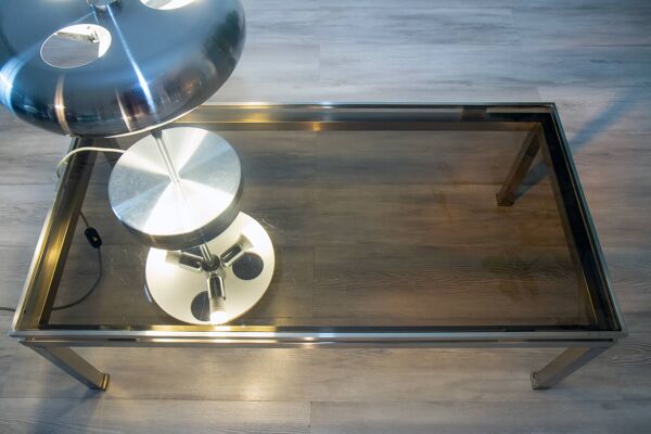 Table basse 1970 par guy lefevre pour la maison jansen