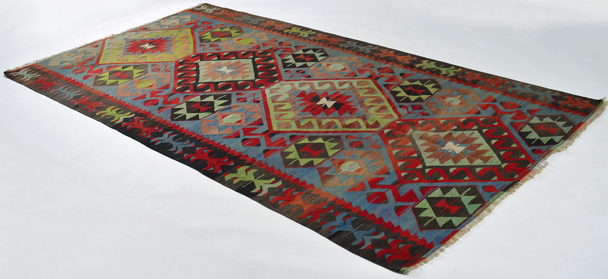 Anatolian handmade kilim rug 320 cm x 169 cm