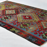 Tapis en kilim artisanal anatolien 320 cm x 169 cm