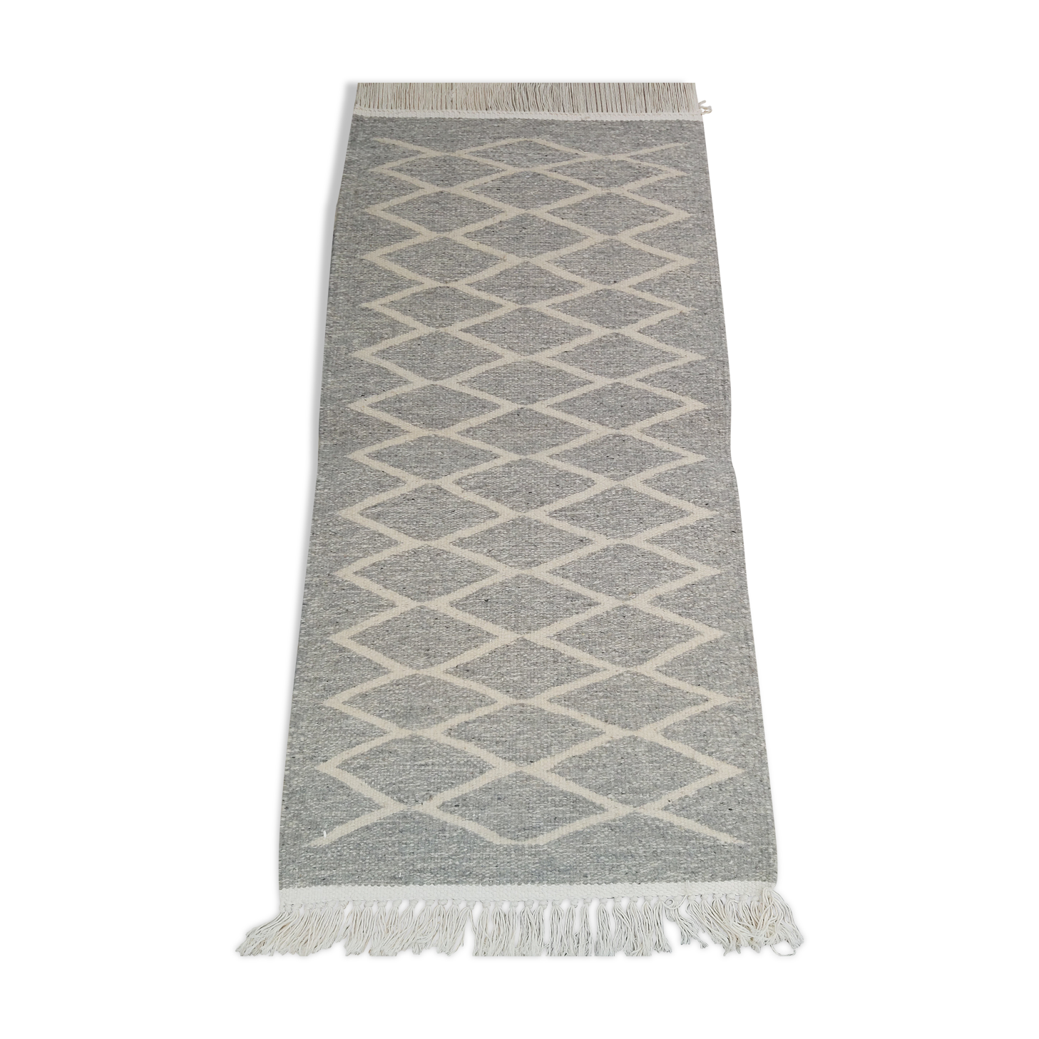 Carpet margoum gray and beige Berber
