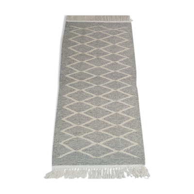 Tapis margoum gris et beige berbère
