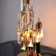 Lamp by Oscar Torlasco for Stilkronen, cut glass Murano, Italy, 1970
