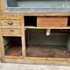 Old oak restaurant bar counter from the early 20th century