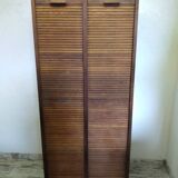 Old double curtain file cabinet