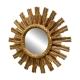 Large sun mirror in gilded wood, 1960