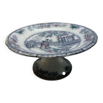Chinese pattern porcelain compote bowl