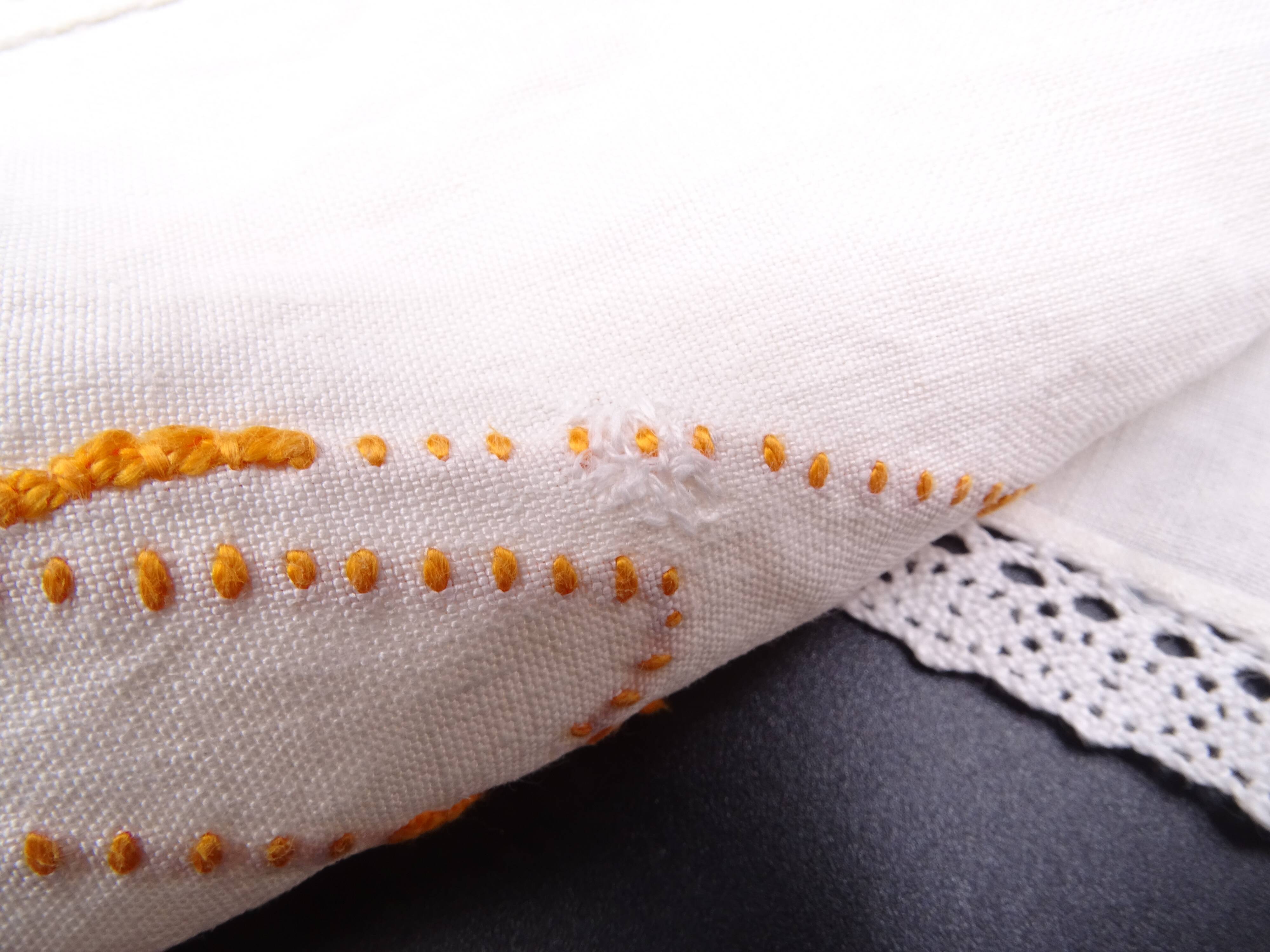 Doily or table path or center of table embroidered around 1970