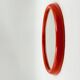 Miroir rond Mirage Arnaldo Radaelli orange années 70