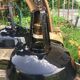 Set of 5 black industrial lamps in good condition, 1970s.