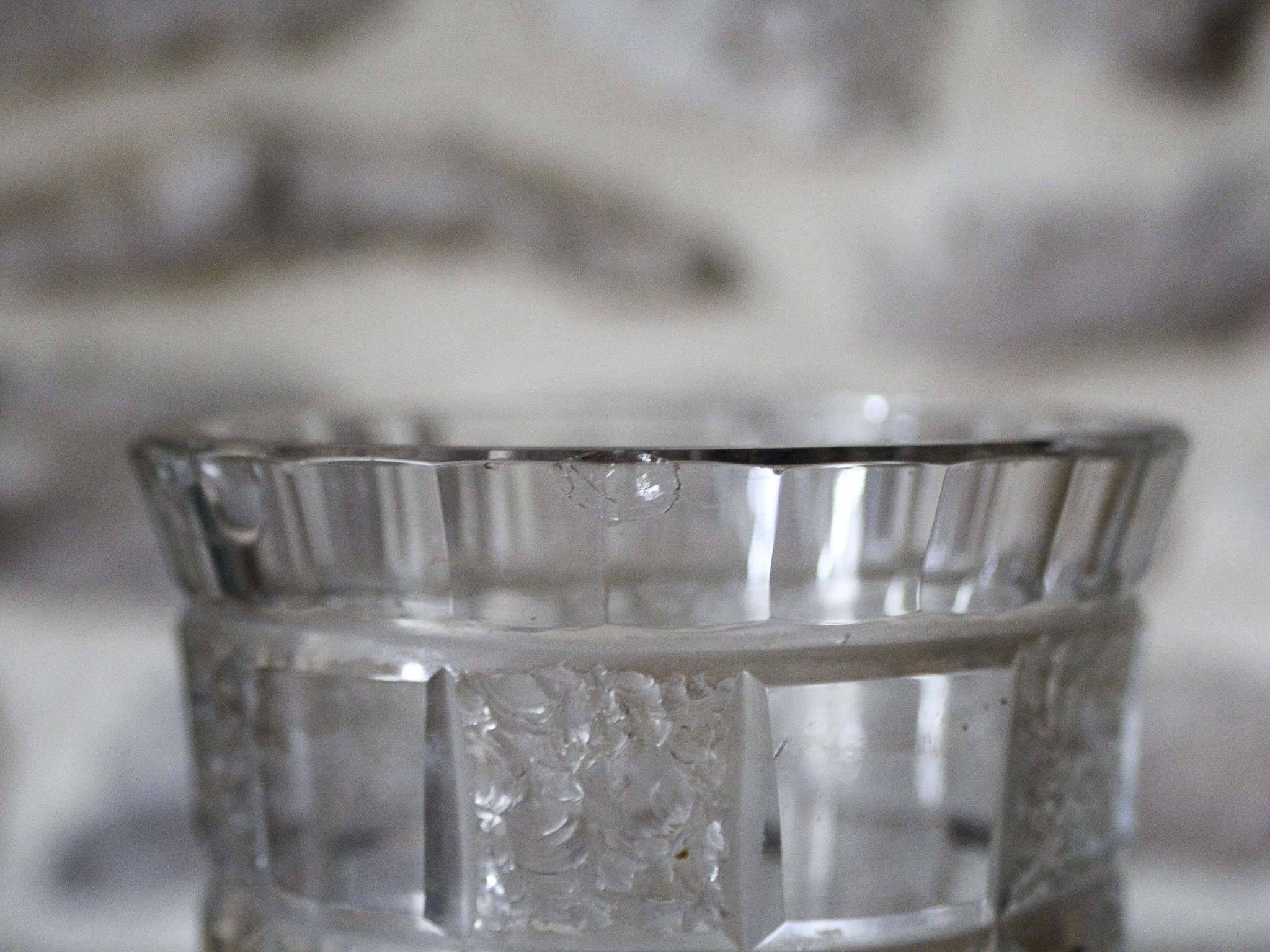 Cut crystal vase by A. Houillon (1885-1954)