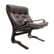 Dark brown leather Pirate chair