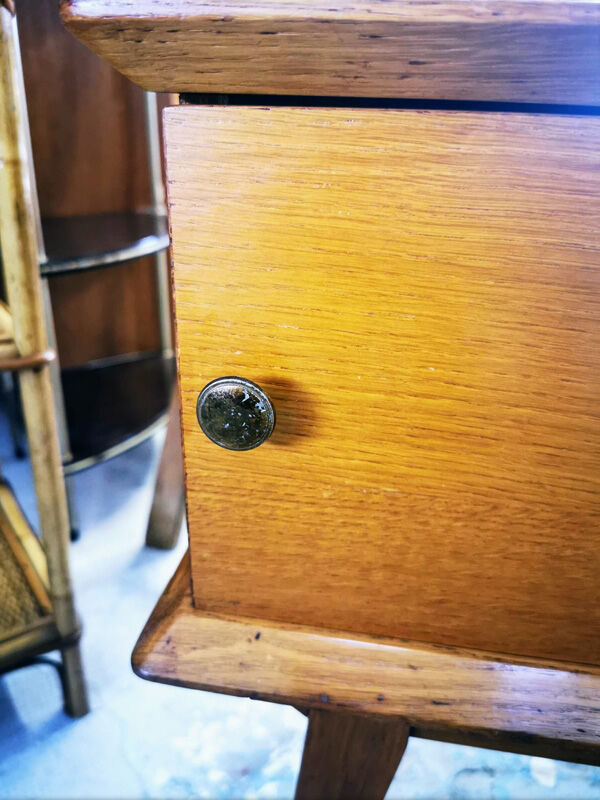 Vintage bedside with spindle feet