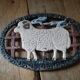 Patinated metal table mat