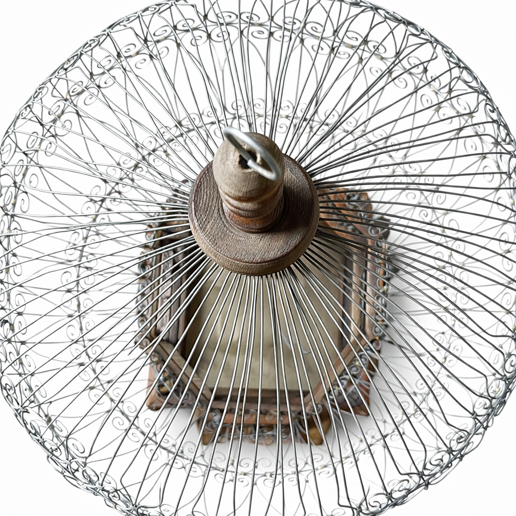 Large vintage Tunisian handmade birdcage