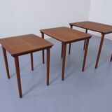 Danish Teak Nesting Tables from Møbelintarsia, 1960s, Set of 3