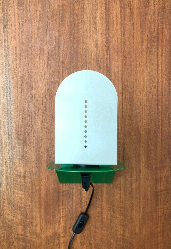 Minimalist metal table lamp from the postmodern space age, mid-century by Boccato Gigante Zambusi Architetti for Seccose, 1960s.