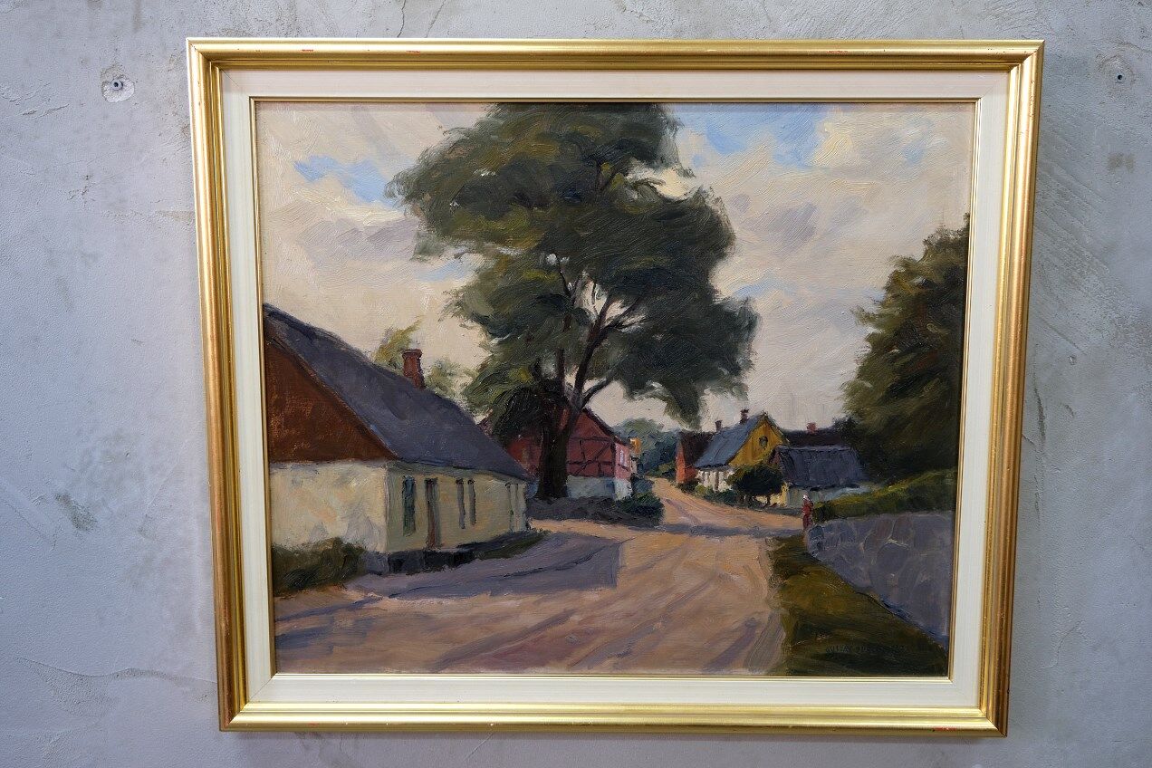 Gustav Berlin, Swedish painting, Oil on Panel, 1967